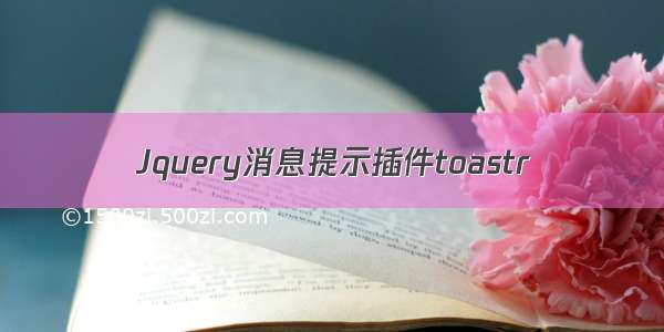 Jquery消息提示插件toastr