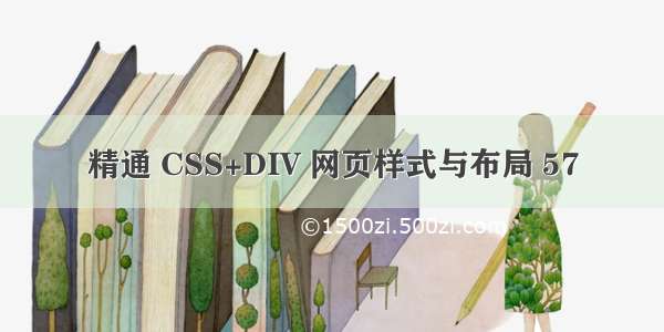 精通 CSS+DIV 网页样式与布局 57