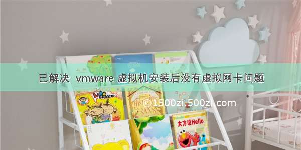 已解决  vmware 虚拟机安装后没有虚拟网卡问题