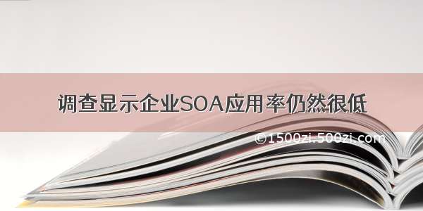 调查显示企业SOA应用率仍然很低