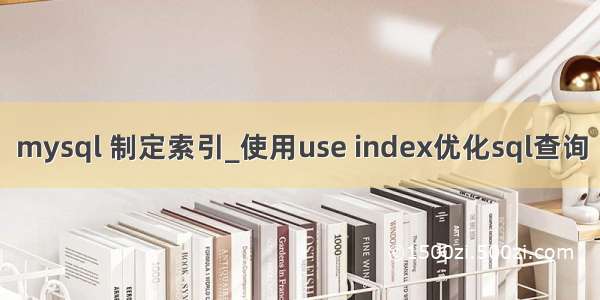 mysql 制定索引_使用use index优化sql查询