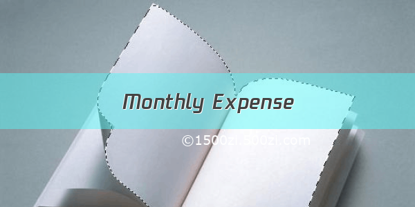 Monthly Expense