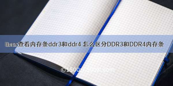 linux查看内存条ddr3和ddr4 怎么区分DDR3和DDR4内存条