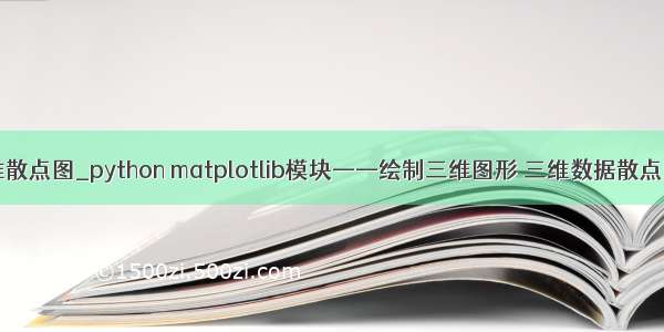 python三维散点图_python matplotlib模块——绘制三维图形 三维数据散点图（转）...