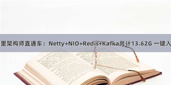 阿里架构师直通车：Netty+NIO+Redis+Kafka共计13.62G 一键入职