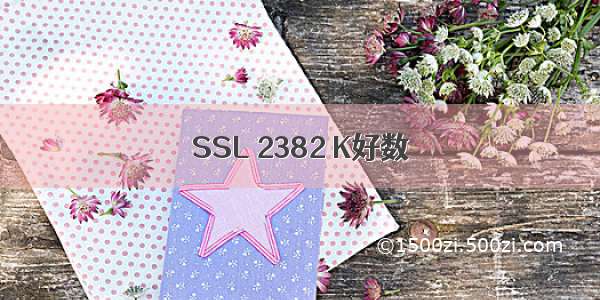 SSL 2382 K好数