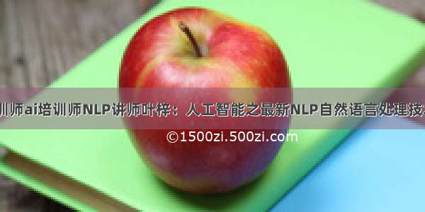 人工智能培训师ai培训师NLP讲师叶梓：人工智能之最新NLP自然语言处理技术与实战-15