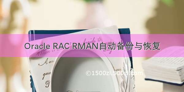 Oracle RAC RMAN自动备份与恢复