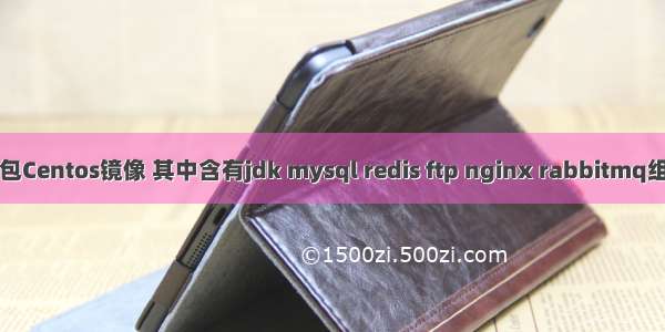 打包Centos镜像 其中含有jdk mysql redis ftp nginx rabbitmq组件