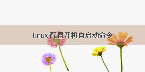 linux 配置开机自启动命令