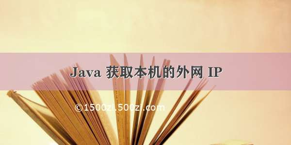 Java 获取本机的外网 IP