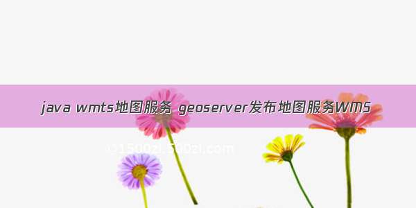 java wmts地图服务 geoserver发布地图服务WMS