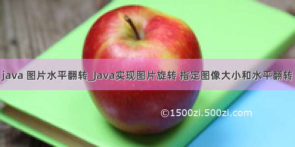 java 图片水平翻转_Java实现图片旋转 指定图像大小和水平翻转