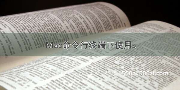 Mac命令行终端下使用s