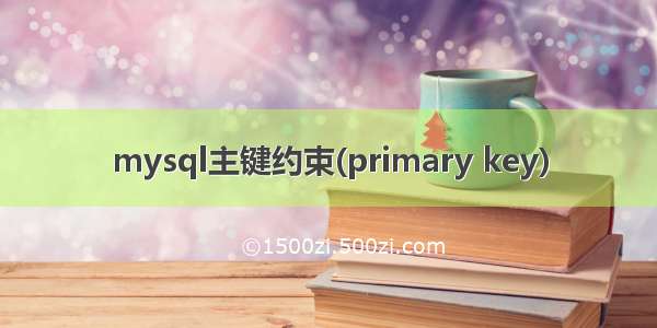 mysql主键约束(primary key)