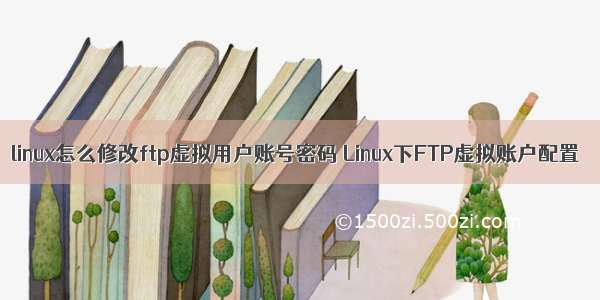 linux怎么修改ftp虚拟用户账号密码 Linux下FTP虚拟账户配置