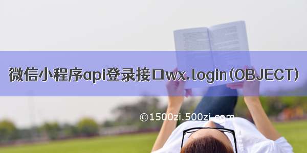 微信小程序api登录接口wx.login(OBJECT)