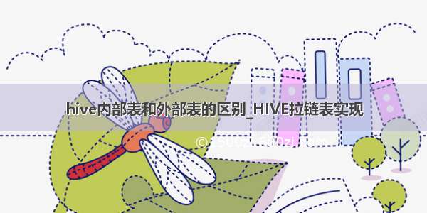 hive内部表和外部表的区别_HIVE拉链表实现
