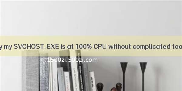 [转] Figuring out why my SVCHOST.EXE is at 100% CPU without complicated tools in Windows 7