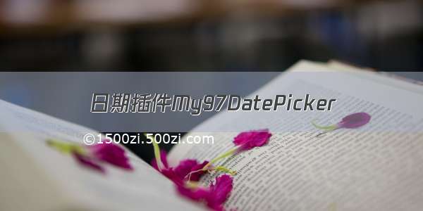 日期插件My97DatePicker