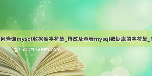 php如何查询mysql数据库字符集_修改及查看mysql数据库的字符集_MySQL