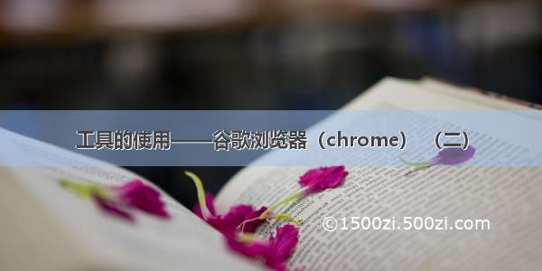 工具的使用——谷歌浏览器（chrome） （二）