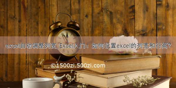 excel自动调整列宽_Excel入门：如何设置excel的列宽和行高？