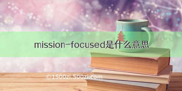 mission-focused是什么意思