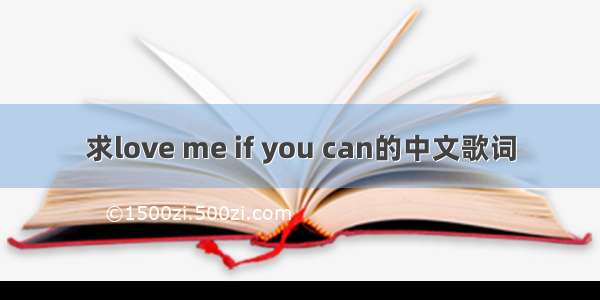 求love me if you can的中文歌词