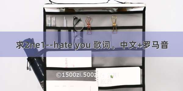 求2ne1--hate you 歌词。中文+罗马音