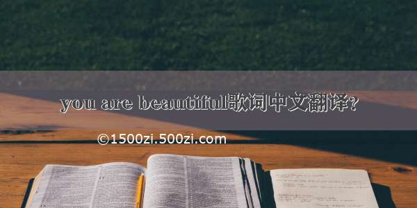 you are beautiful歌词中文翻译？