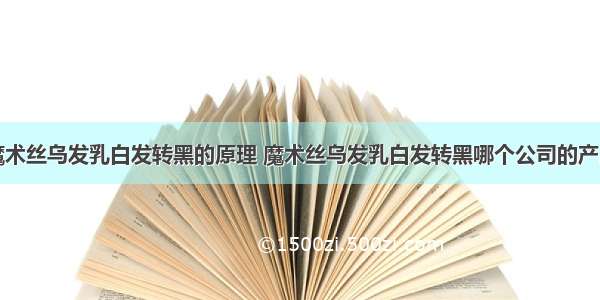 魔术丝乌发乳白发转黑的原理 魔术丝乌发乳白发转黑哪个公司的产品