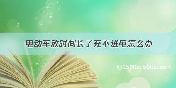 电动车放时间长了充不进电怎么办