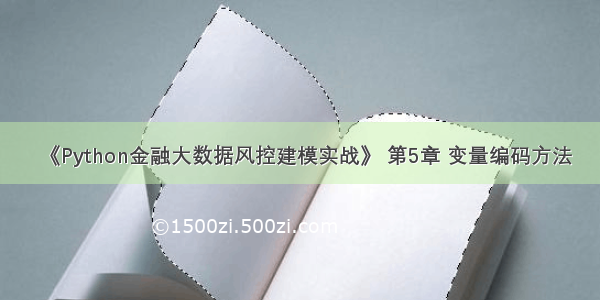 《Python金融大数据风控建模实战》 第5章 变量编码方法