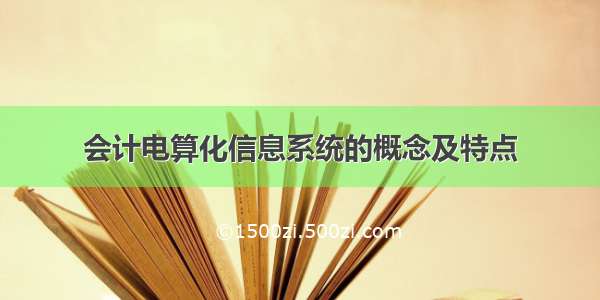 会计电算化信息系统的概念及特点