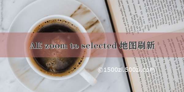 AE zoom to selected 地图刷新