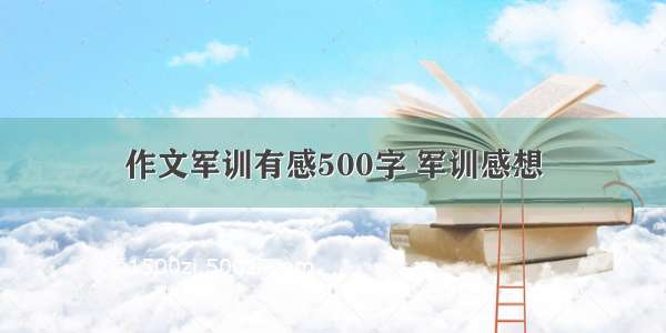 作文军训有感500字 军训感想