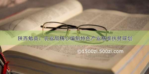 陕西勉县：农业局精心编制特色产业精准扶贫规划