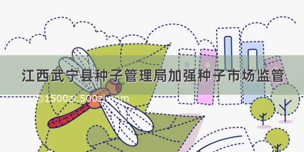 江西武宁县种子管理局加强种子市场监管