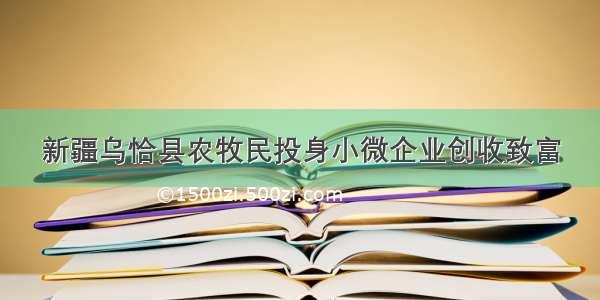 新疆乌恰县农牧民投身小微企业创收致富