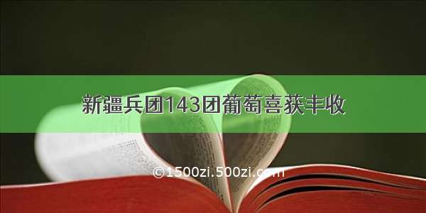 新疆兵团143团葡萄喜获丰收