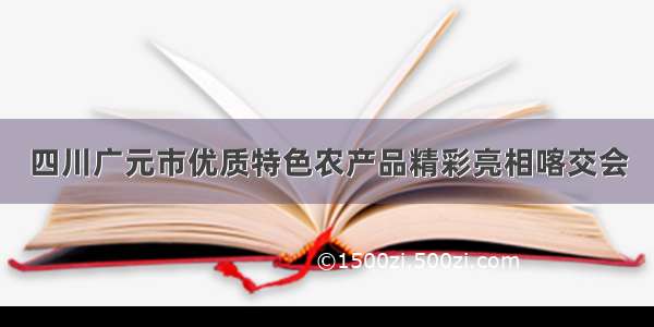 四川广元市优质特色农产品精彩亮相喀交会