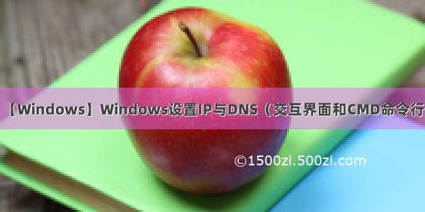 【Windows】Windows设置IP与DNS（交互界面和CMD命令行）