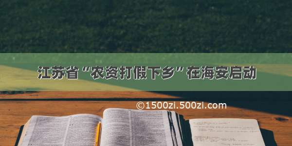 江苏省“农资打假下乡”在海安启动