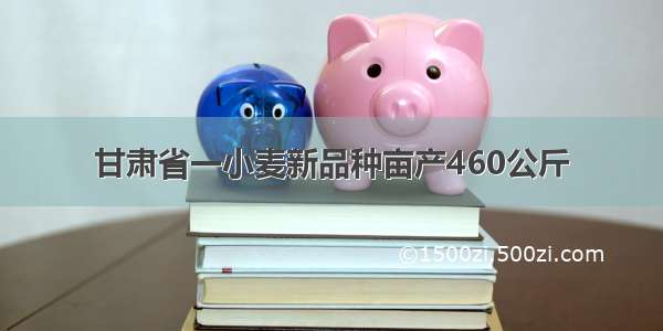 甘肃省一小麦新品种亩产460公斤