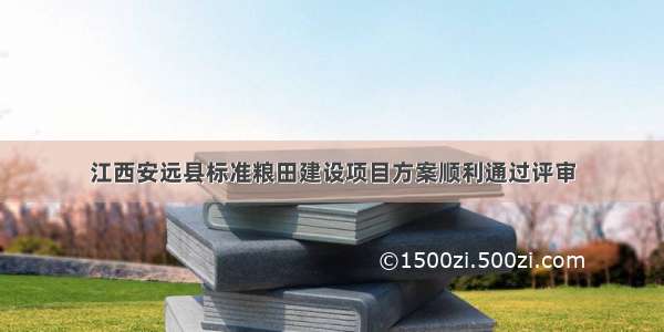 江西安远县标准粮田建设项目方案顺利通过评审