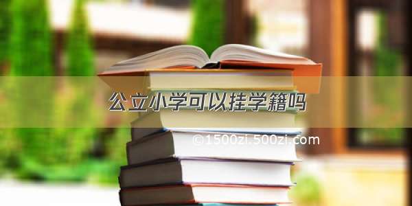 公立小学可以挂学籍吗