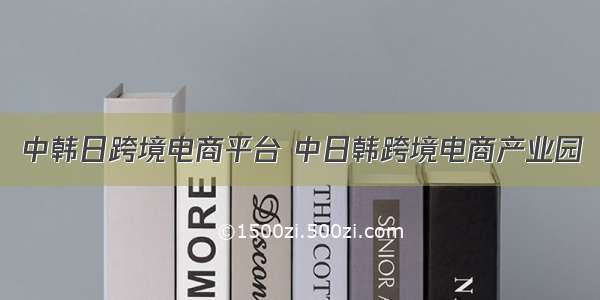 中韩日跨境电商平台 中日韩跨境电商产业园