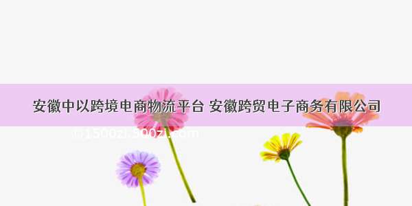 安徽中以跨境电商物流平台 安徽跨贸电子商务有限公司