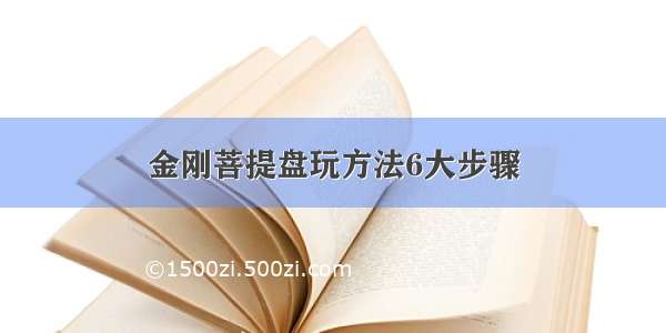 金刚菩提盘玩方法6大步骤